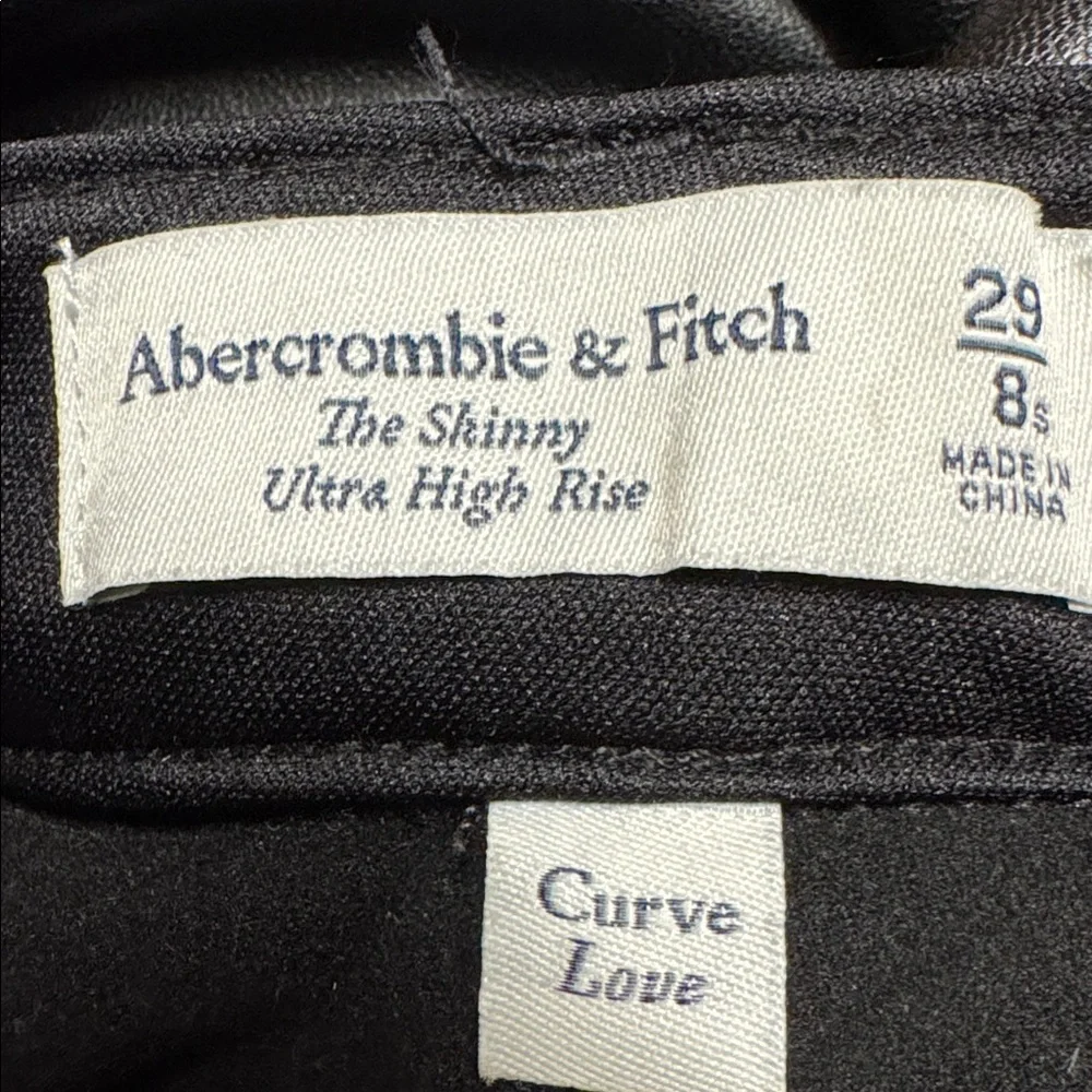 Abercrombie & Fitch Curve Love Faux Leather Skinny Ultra high rise Dress Pants29 - Picture 8 of 9